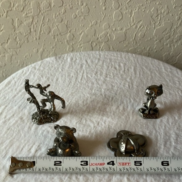 Pewter Figurines- Monkey (2002), Bear (2003), Ladybug (2004), Cat (2005) Vintage - Picture 7 of 16